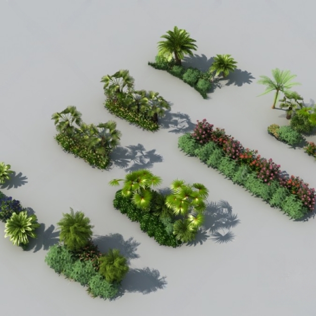 户外植物绿化3D模型