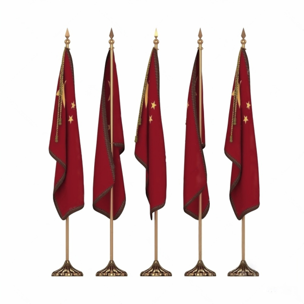 红旗 国旗 旗帜3D模型