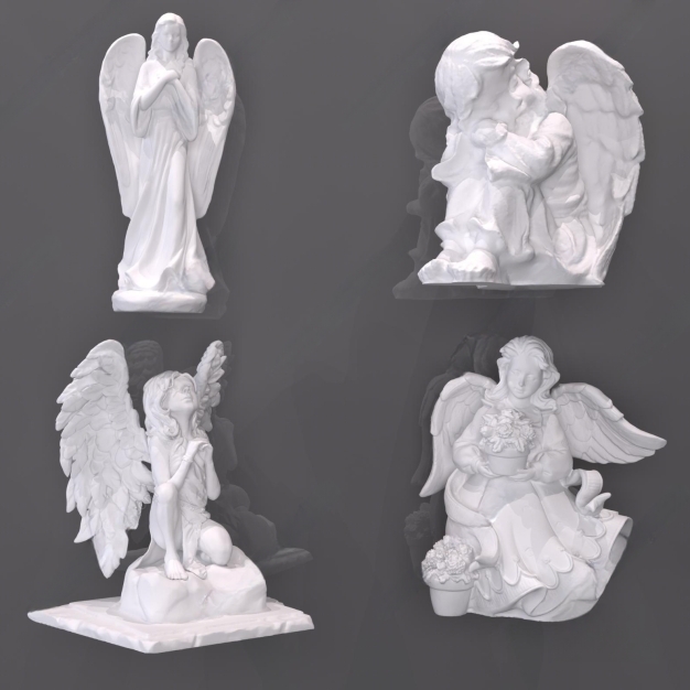 简欧 天使雕塑3D模型
