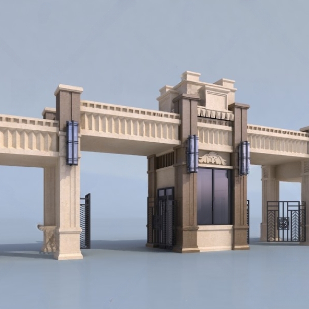 小区大门3D模型