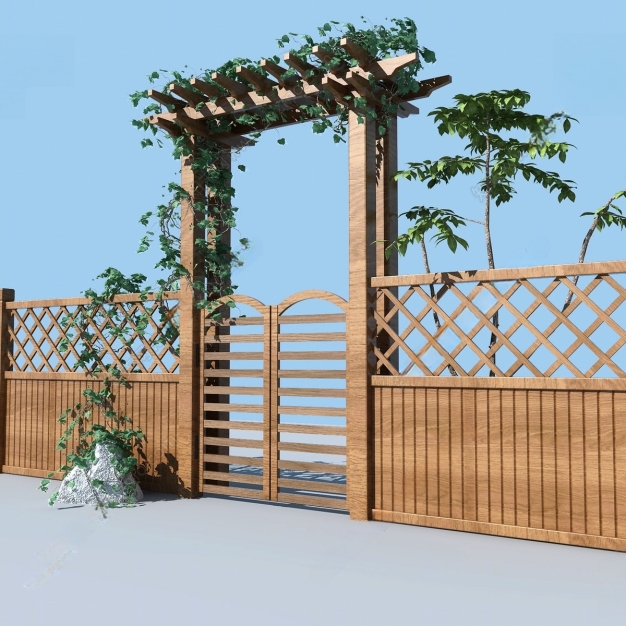 围栏 木栅栏3D模型