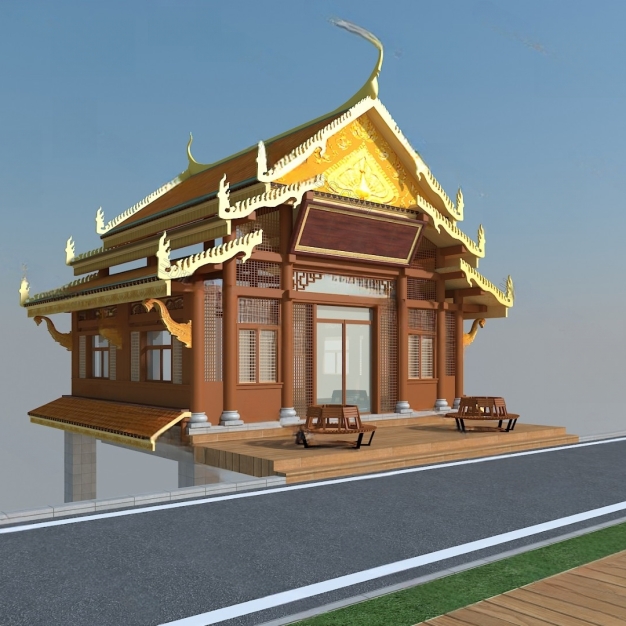 东南亚建筑3D模型