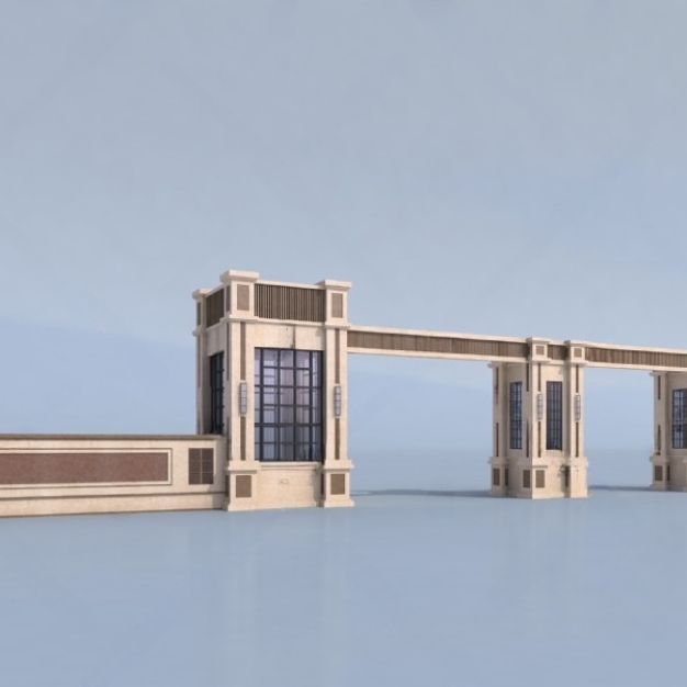 小区大门3D模型