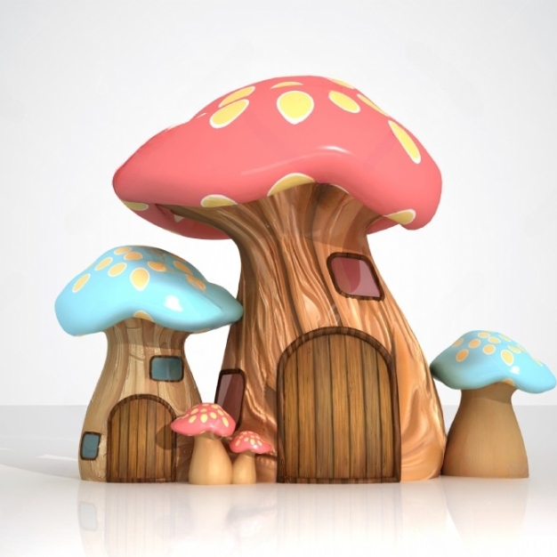 蘑菇屋3D模型