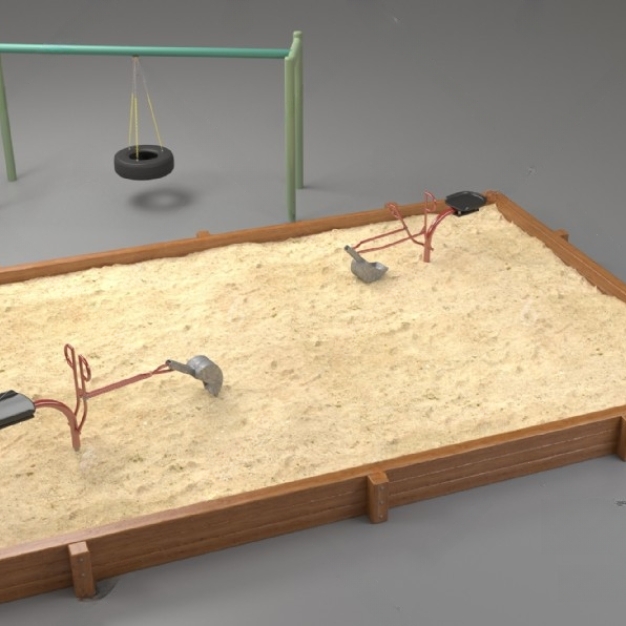 游乐场沙池 沙地3D模型