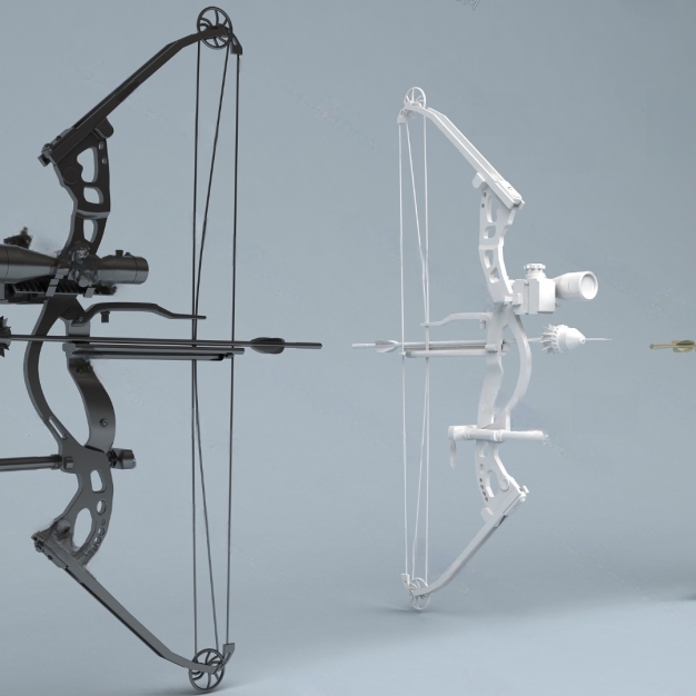 弓箭 复合弓3D模型