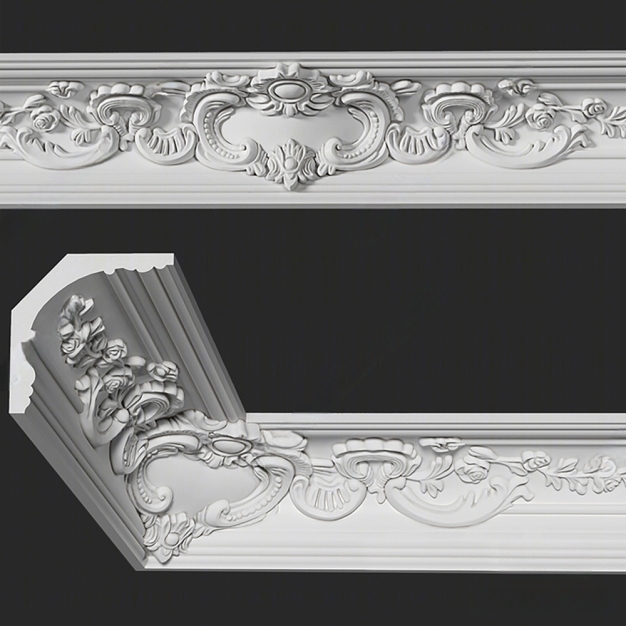 欧式雕花石膏线3D模型