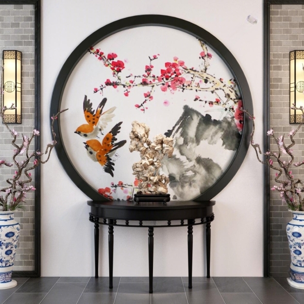 中式玄关柜 端景台3D模型