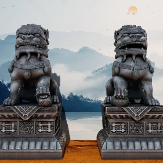 新中式石狮子3D模型