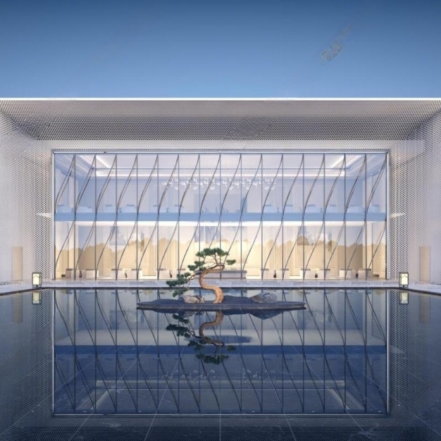 现代售楼处建筑3D模型
