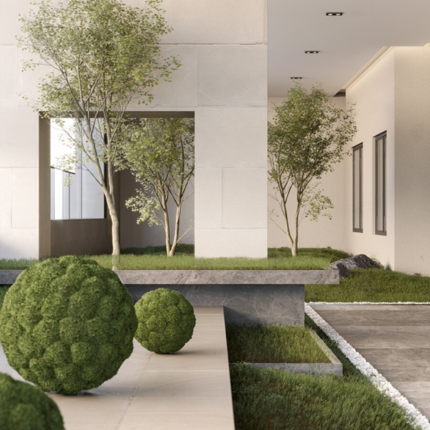 现代绿植景观3D模型