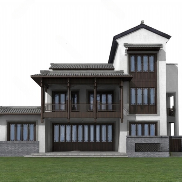 新中式建筑3D模型