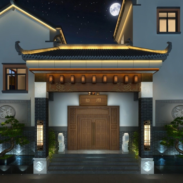 新中式门头3D模型