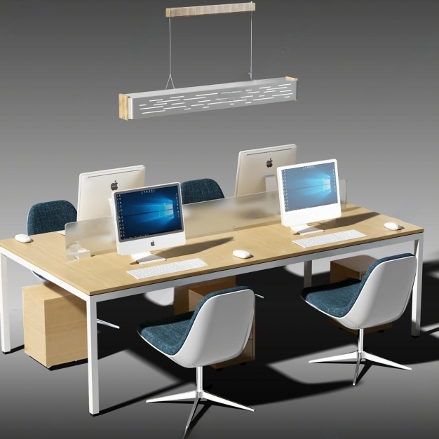现代办公桌椅3D模型