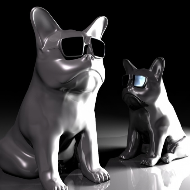 雕塑狗3D模型