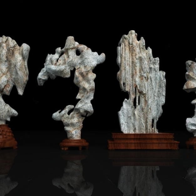 石头雕塑组合3D模型