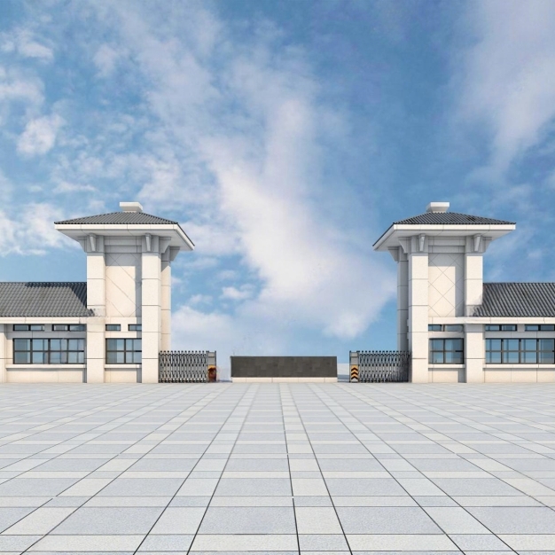 现代大门入口 门头3D模型