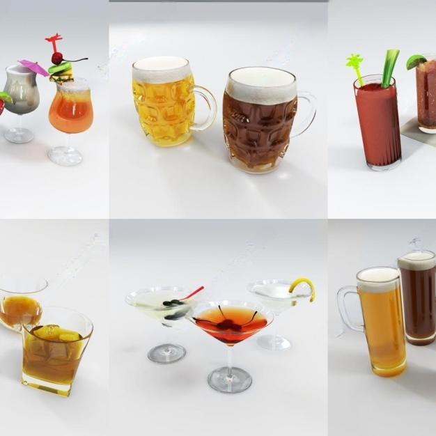啤酒饮料3D模型