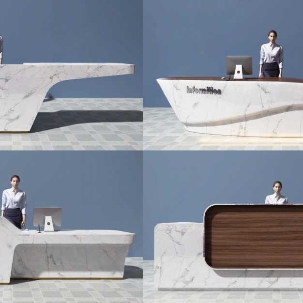 现代前台接待3D模型