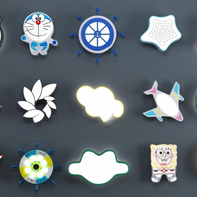 儿童卡通吸顶灯组合3D模型