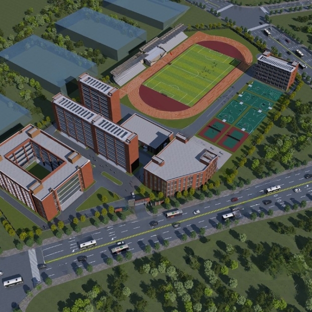 学校鸟瞰3D模型