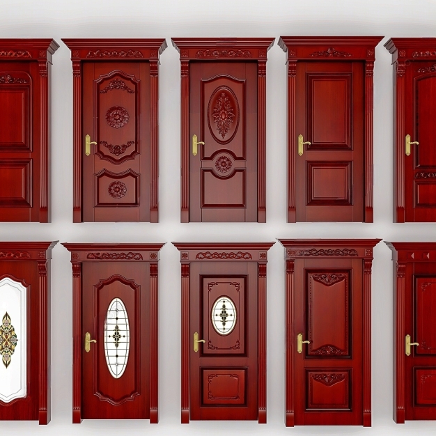 美式房门 木门 单开门3D模型