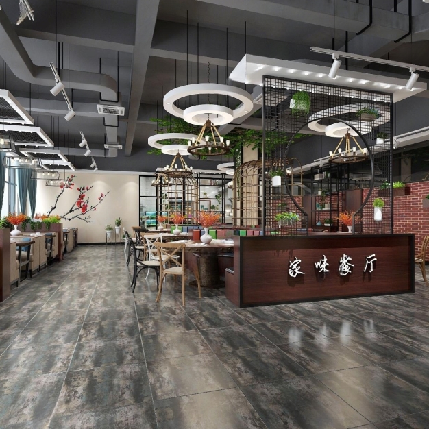工业风餐厅3D模型