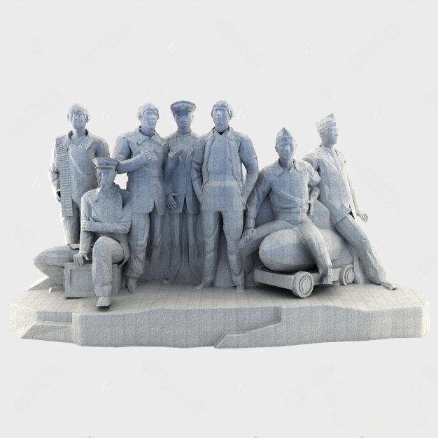 城市人物雕塑3D模型