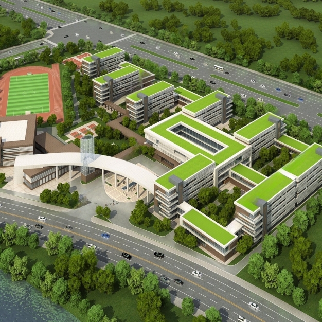 学校鸟瞰3D模型