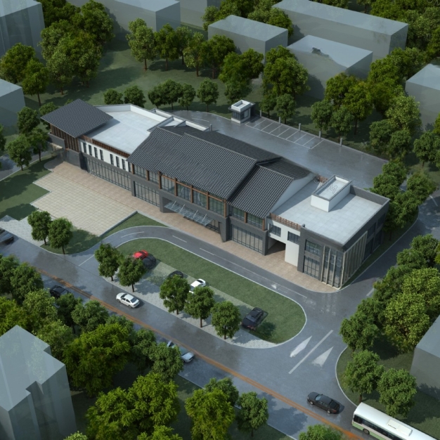 建筑鸟瞰3D模型