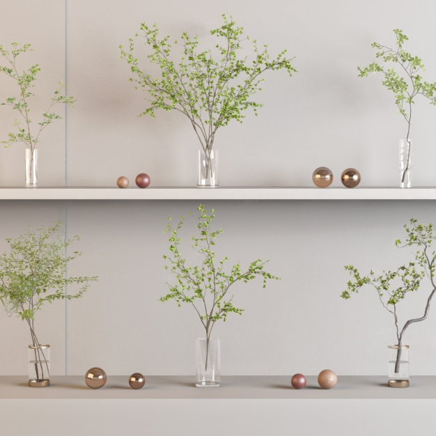 水生植物盆栽3D模型