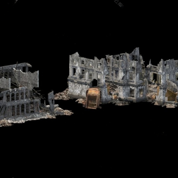 建筑废墟3D模型