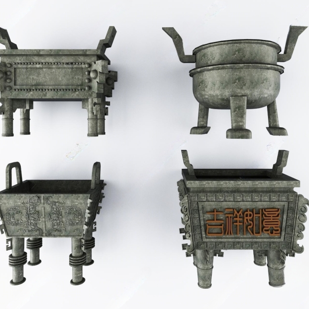 铜鼎 香炉3D模型