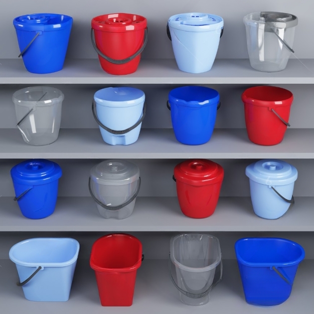 水桶 塑料桶3D模型