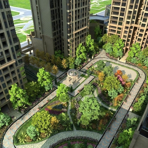 小区花园景观3D模型