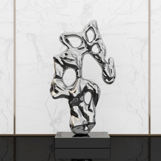 不锈钢艺术雕塑3D模型