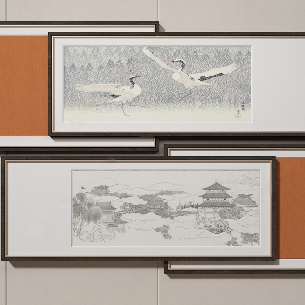 新中式装饰画3D模型