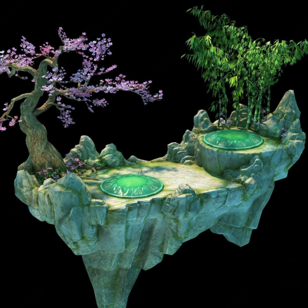 游戏卡通场景3D模型