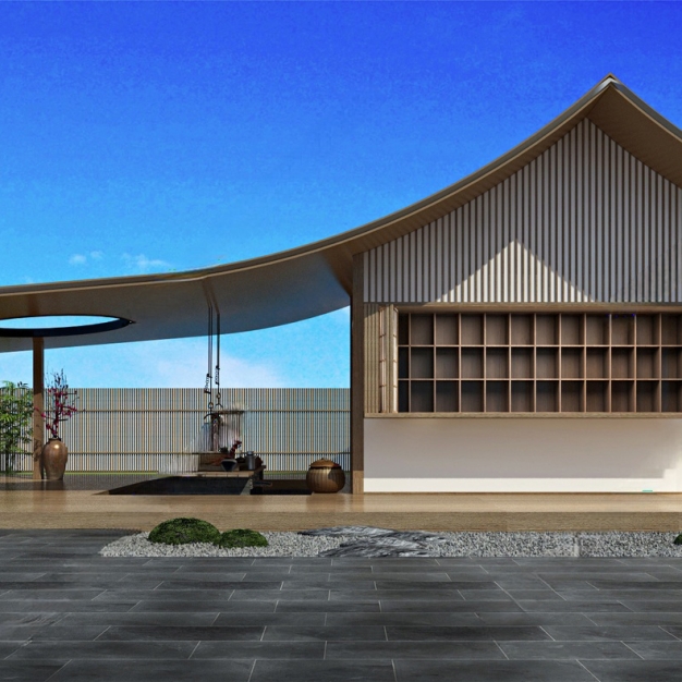 日式庭院景观3D模型