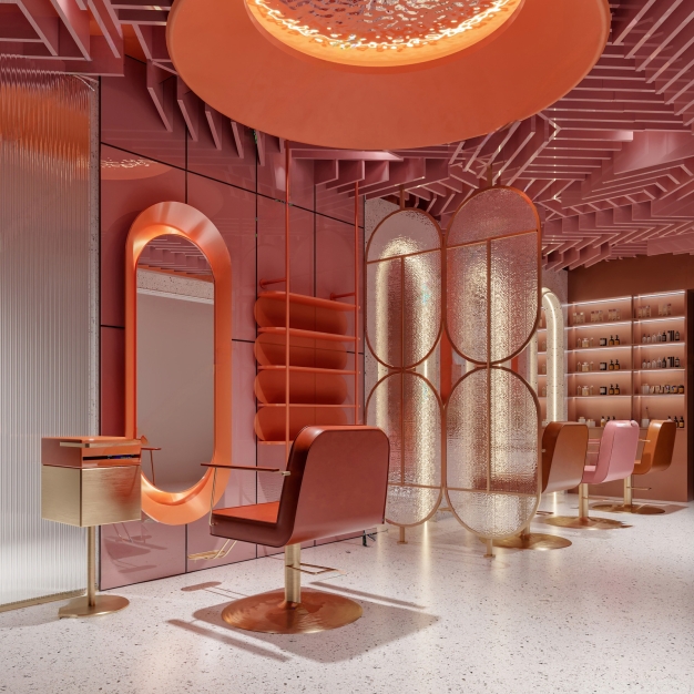 现代美发店3D模型