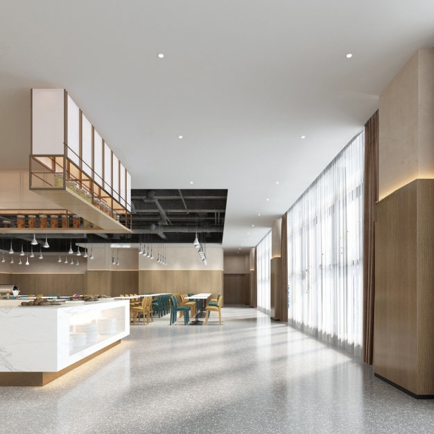 现代餐厅 餐饮店3D模型