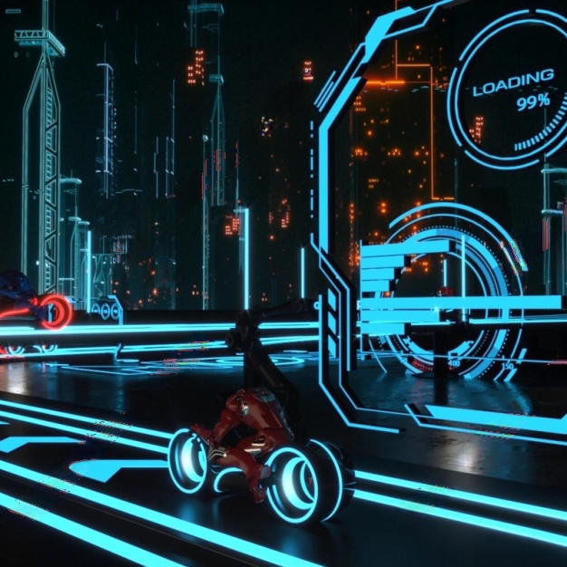 摩托车赛道展厅3D模型