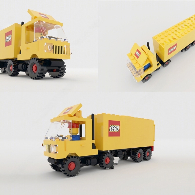 现代LEGO积木汽车3D模型