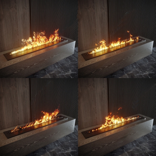 现代电子火焰壁炉3D模型