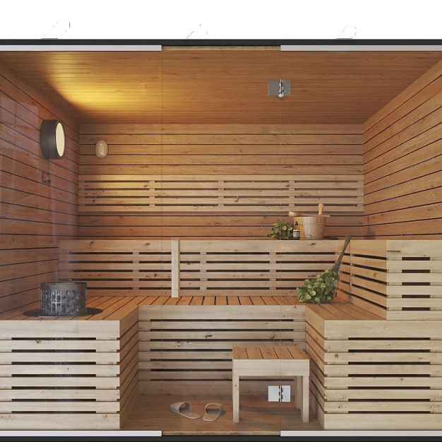 现代汗蒸 桑拿房3D模型