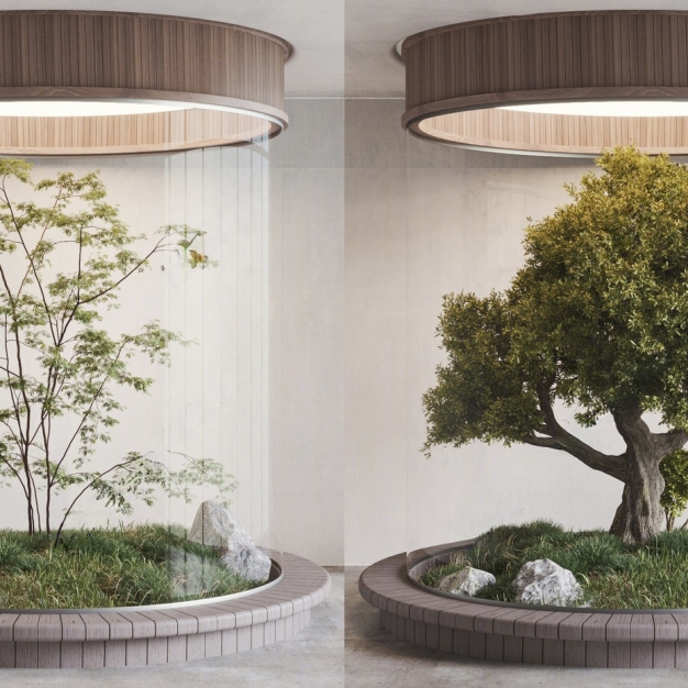 现代室内植物造景3D模型
