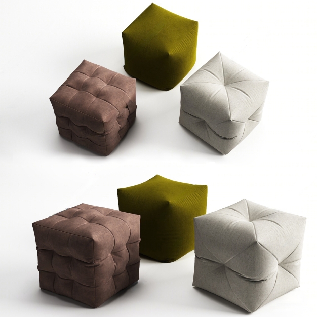 现代沙发凳组合3D模型