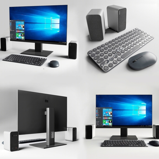 现代电脑 键盘 音箱3D模型
