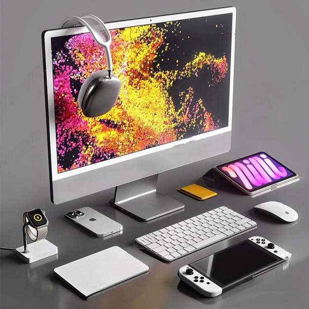 现代电脑 键盘 手机3D模型