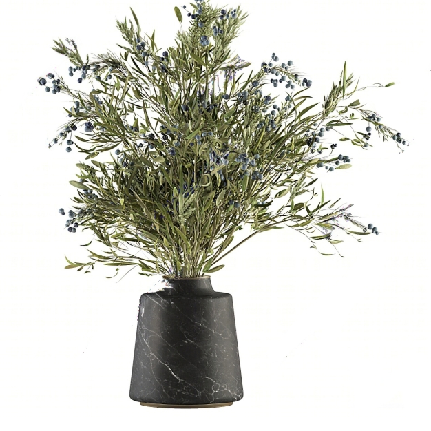 现代绿植花瓶 花艺3D模型